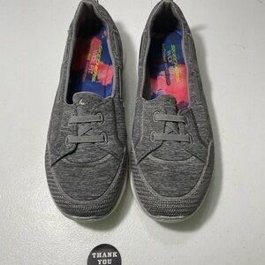 Skechers Women's Charcoal Slip-On Sneakers Size 9 SB-AJ